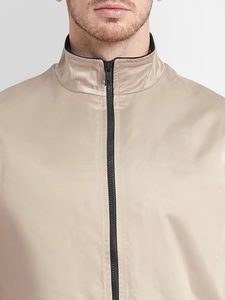 Chaqueta Bomber de Color Sólido de Corte Clásico Premium para Hombre, Capucha Extraíble de Peso Medio, Acolchada, Cremallera Completa, Cuello Alto, Lana Activa Unisex - Product Image 5