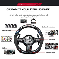 Volant sport modifié SOON TODA en fibre de carbone avec logo tricolore pour les modèles BMW de la série F F10 F15 F30 F32 F80 M4 M3