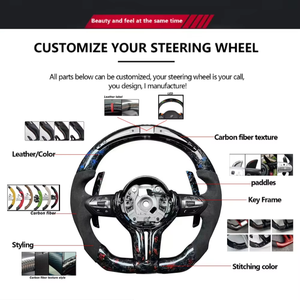 VOLANTE modificado deportivo con logotipo tricolor de fibra de carbono SOON TODA para modelos BMW serie F F10 F30 - Product Image 6