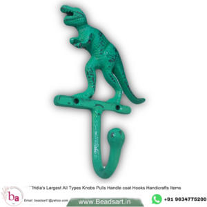 Abrigo de pared de dinosaurio de color verde bosque T Rex Vintage desgastado y ganchos para sombreros colgador de llavero precio al por mayor muy barato disponible - Product Image 1