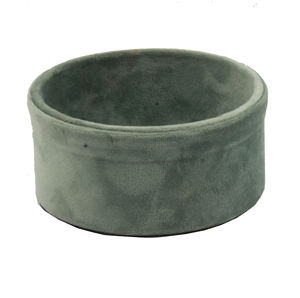 Ensemble de 2 plateaux et bols en bois au design antique avec plateau décoratif en velours vert et accessoires de table pour bols - Product Image 2