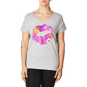 T-shirt en polyester pour femmes en gros, logo personnalisé, séchage rapide, t-shirt doux, t-shirt en mélange de polyester pour femmes, uni - Product Image 1