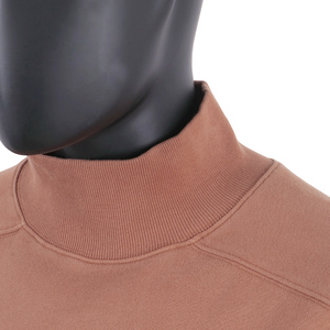 Designer Custom Solid Heavyweight <b>Turtle</b> <b>Neck</b> Cotton Oversized Pullover Sweatshirt for <b>Men</b> - Product Image 5