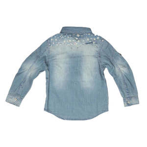 Chemise en jean à manches longues pour garçons - Bleu clair - Product Image 2