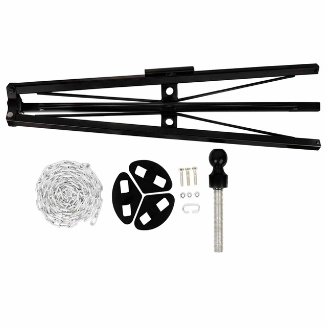 New Steel Gooseneck RV Stabilizer Tripod 2-5/16In Ball Joint 7500Lb Cap 5Th Wheel Trailers