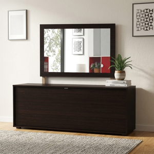 OEM 1516-H Premium Quality Contemporary Design Freestanding Dresser <b>Mirror</b> Luxury MDF Wood Vanity <b>Mirror</b> HD Clarity Rectangular - Product Image 1