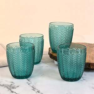 Midori <b>Set</b> of 4 Exquisite Drinking Glasses Elegant <b>Beverage</b> <b>Serving</b> Collection - Product Image 1