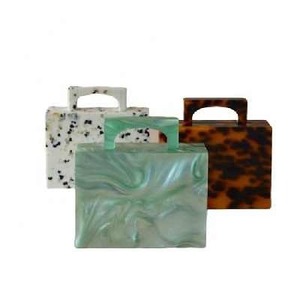 Pochette à main élégante en acrylique Design de sac à main élégant et moderne Parfait pour les fêtes et les occasions spéciales par Moon Rise Craft - Product Image 1