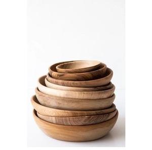 Tazón de Madera Decorativo Premium Hecho a Mano para Ensaladas de Frutas y Decoración de Bodas - Product Image 1