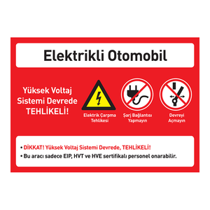 Solar Electric Car Danger Sign Reflective Traffic <b>Safety</b> Sign for Outdoor <b>Roadway</b> Use Made of Steel and Aluminium - Product Image 1