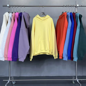 Sudaderas con capucha de gran tamaño de algodón con hombros caídos de 350GSM al por mayor para hombre, sudaderas de lana de peso pesado con serigrafía personalizada para invierno - Product Image 4