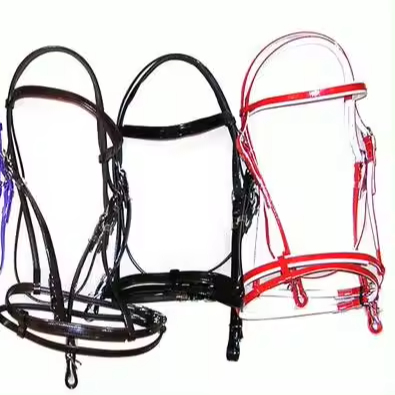 Bridon de cheval de loisirs créatifs, en cuir synthétique noir (instructions disponibles séparément