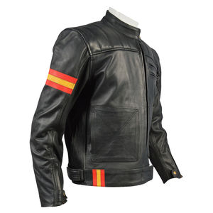 Veste de moto de course en cuir personnalisée vêtements de sport hiver imperméable respirant coupe-vent pour hommes - Product Image 3