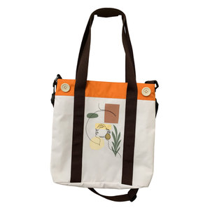 Bolsa de lona de algodón de tamaño personalizado para regalo de promoción para mujer, bolsa de viaje a precio barato con asa de correa de cincha para ir de compras - Product Image 3