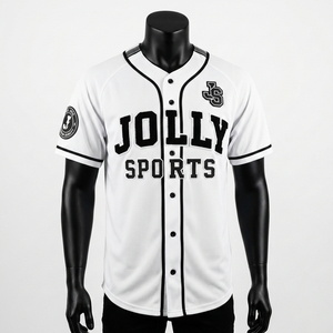 Camiseta de Béisbol para Hombre, 100% Algodón, Corte Holgado, Malla de Poliéster de Secado Rápido, Negra con Rayas Blancas, Logotipo Bordado en Tela Tackle Twill - Product Image 3