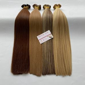 Venta al por mayor 100% vietnamita Remy humano I-Tip extensiones de cabello dibujado doble alta calidad colores de tendencia cruda 8 pulgadas paquete a granel - Product Image 6