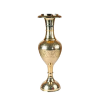 Vases à fleurs en laiton de haute qualité, robustes, gravés et embossés, taille et couleur personnalisables, écologiques et légers