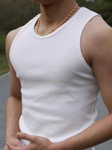 High Quality <b>Mens</b> Gym <b>Vest</b> Top <b>Mens</b> Gym Tank Top Custom Logo <b>Muscle</b> <b>Fit</b> Ribbed <b>Vests</b> Ribbed <b>Vest</b> <b>Men</b> - Product Image 2