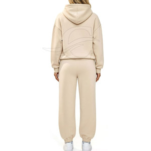 Servicio OEM, Chándal de Invierno con Capucha para Mujer, 100% Algodón Transpirable, Logotipo Personalizado, Venta al Por Mayor - Product Image 2