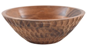 ชามสลัดไม้สไตล์อเมริกันเคลือบลายดอกไม้ งานแฮนด์เมด อเนกประสงค์ สำหรับผลไม้ งานเลี้ยง ราคาโรงงาน IHA - Product Image 6