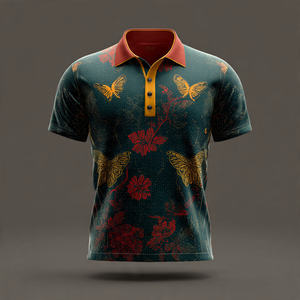 Camiseta Reversible con Estampado de Críquet para Adultos, Ropa Deportiva de Manga Corta con Cuello Camisero y Botones - Product Image 6