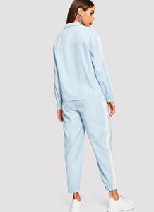 Conjunto de Sudadera con Capucha Cortavientos Informal Personalizada, Diseño Unisex con Bordado, 2 Piezas, Cortavientos Ligero, Trajes para Mujer - Product Image 2