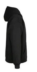 Men's Black Hooded Sweatshirt Regular Fit Solid Colour Casual Fleece <b>Hoodie</b> With Front Pocket Autumn Wear 2027 - Product Image 3