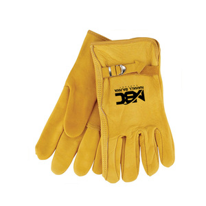 Gants de sécurité en cuir à manchette ouverte avec fonction auto-ourlée - Product Image 1