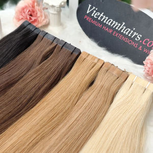 Cheveux vierges Remy bruts à cuticules intactes de qualité supérieure, en bandes, tissage vietnamien double trame, disponibles en plusieurs couleurs, prix abordable - Product Image 1