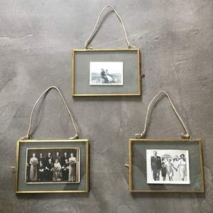 Modern contemporary style <b>metal</b> glass photo <b>frame</b> with sleek stylish design for decorative purposes in any home setting - Product Image 6