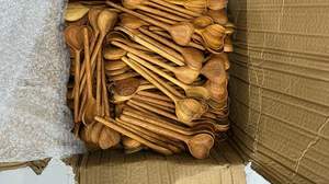 Cuillère en bois d'acacia Cuillère d'amour Cadeau de fête des mères Cuillère en forme de coeur - Product Image 6