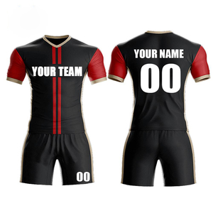 Diseño personalizado de poliéster transpirable unisex Deportes Fútbol Jersey Uniformes de fútbol Conjuntos de ropa deportiva de fútbol Conjunto completo de fútbol - Product Image 5