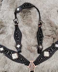 Haute qualité personnalisé Premium Western Horse Headstall collier de poitrine usiné à la main perlé Cactus Design bas prix équitation équestre - Product Image 2