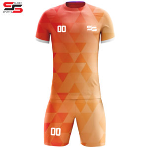 Vente en gros, uniforme de football, sublimation imprimé, rouge, jaune, vert, bleu, blanc, ensemble de maillots de football - Product Image 3