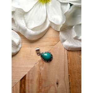 Navajo Handmade Fox <b>Pendant</b> <b>Emerald</b> Cut Diamond Bezel Set Fox Turquoise Sterling Silver Rose Gold Inlay Platinum Charm <b>Pendants</b> - Product Image 3
