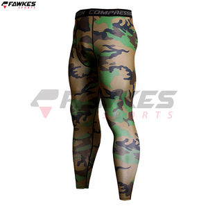 Elastic Waisted <b>Gym</b> Tights Mid Waist Compression Pants for <b>Men's</b> Active Quick Dry <b>Leggings</b> Jogger Floral Printed Workout Pant - Product Image 2