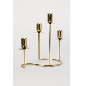 Antique Finish Metal Candle Holder Candle Stand for Lighting and Home Decoration <b>Set</b> Stylish Decorative Candle Jar Holder - Product Image 2