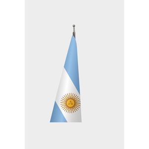 Drapeau d'intérieur officiel d'Argentine avec logo personnalisé, impression numérique, mât en aluminium, fabriqué en polyester durable - Product Image 3