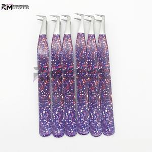 RMI Top Quality Super ProductCustom Pince à épiler pour extension de cils en acier inoxydable Papier enduit et pointe argentée Pince à épiler professionnelle - Product Image 1