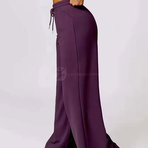 Pantalons en toile évasés tendance et élégants pour l'hiver, style streetwear, coupe skinny, devant plat, longueur entière, pour femmes - Product Image 3