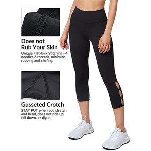 High Quality Capri Leggings for Women High Waist Tummy Control Workout Running Tights - Product Image 5