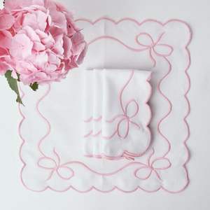 <b>Organic</b> linen placemat with embroidery work crafted from sustainable eco friendly fibers for conscious living spaces - Product Image 4