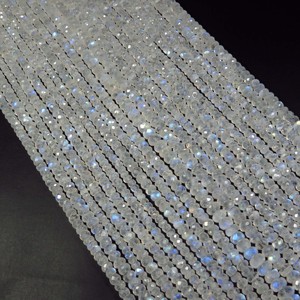 ลูกปัดหินสีรุ้งธรรมชาติขนาด14เส้น5-6มม. สีขาวเกรดเอริดเซ้นซ์อัญมณีอัญมณีหลวม - Product Image 5