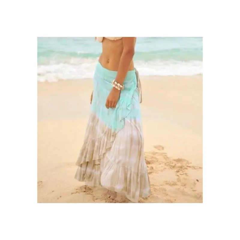 Indian Multi color Tie Dyed Long Skirt Women Wrap Skirt for Summers Designer Women Dress