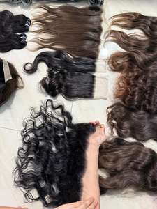 Paquete de cabello intacto con cutícula virgen de Vietnam sin procesar, vendedores a granel, doble trama dibujada, extensiones de cabello humano de templo indio crudo - Product Image 6