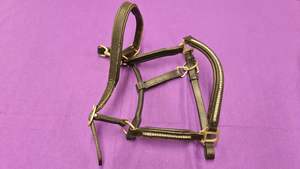 Licol d'épi en cuir noir avec cristal Sier pour l'équitation - Product Image 4