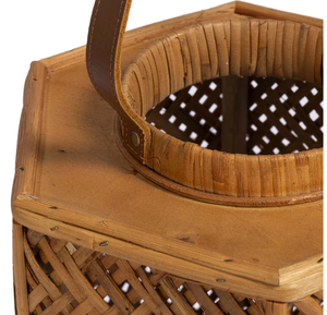 Boho Handwoven <b>Rattan</b> <b>Lantern</b> Rustic Natural Materials Stylish Eco Friendly Decorative <b>Lantern</b> for Home Garden Decor - Product Image 5