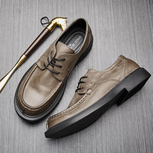 Chaussures de travail en cuir de vache durable avec doublure anti-odeur et absorption des chocs, chaussures décontractées pour hommes, chaussures de tous les jours - Product Image 2