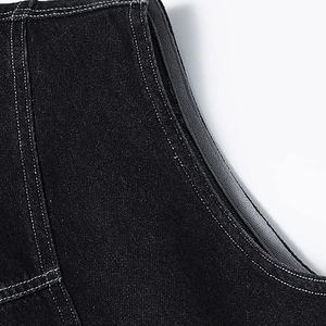 Meilleures ventes Gilet en jean coupe-vent à col rabattu pour hommes Nouveau design Gilet en jean sans manches à taille réglable - Product Image 5