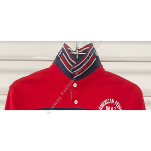 Vente en gros Streetwear personnalisé Polo à manches longues multicolore avec logo pour homme Polo en tricot texturé - Product Image 2